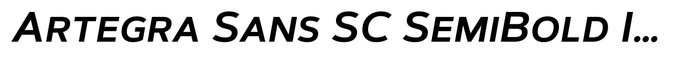 Artegra Sans SC SemiBold Italic image